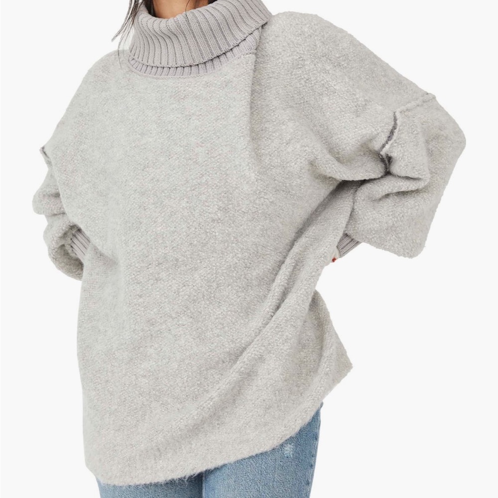 Free People Gray Turtleneck Sweater